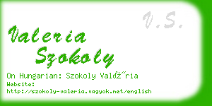 valeria szokoly business card